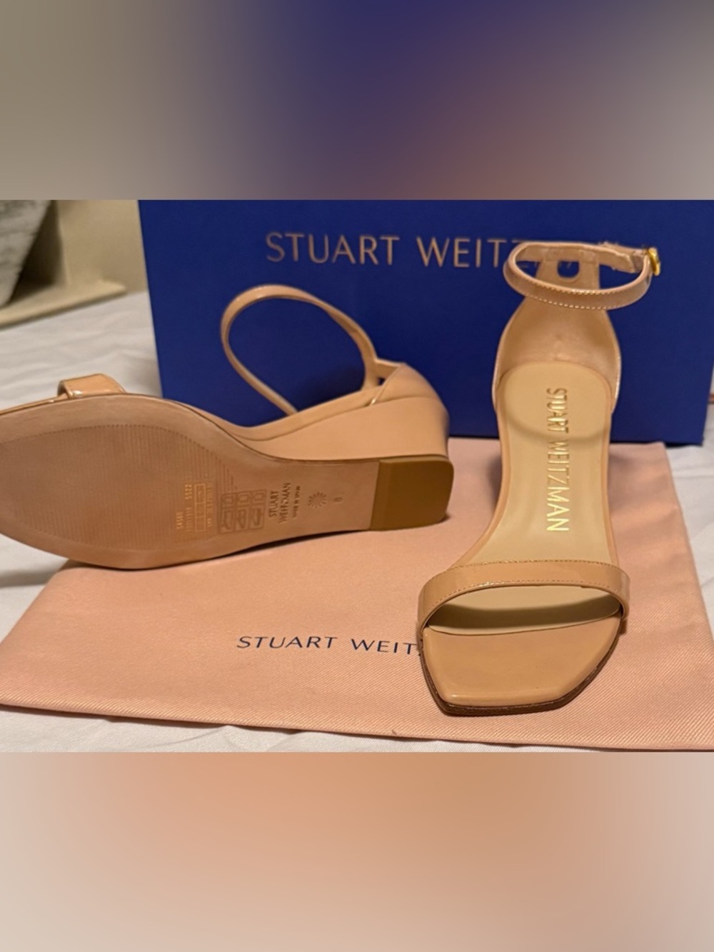 Stuart Weitzman Nudistcurve 50 Wedge Sz 6AA - Picture 5 of 6